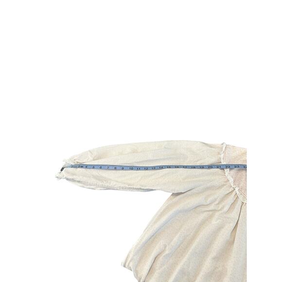 Lanz of Salzburg Pink Dainty Coquette Lounge Cotton Flannel Nightgown Size Large - Picture 12 of 13